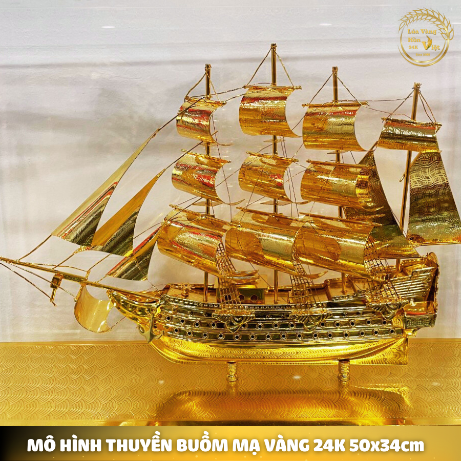 THUYỀN BUỒM ĐẾ ĐỒNG 50x32cm_thumbnail_1