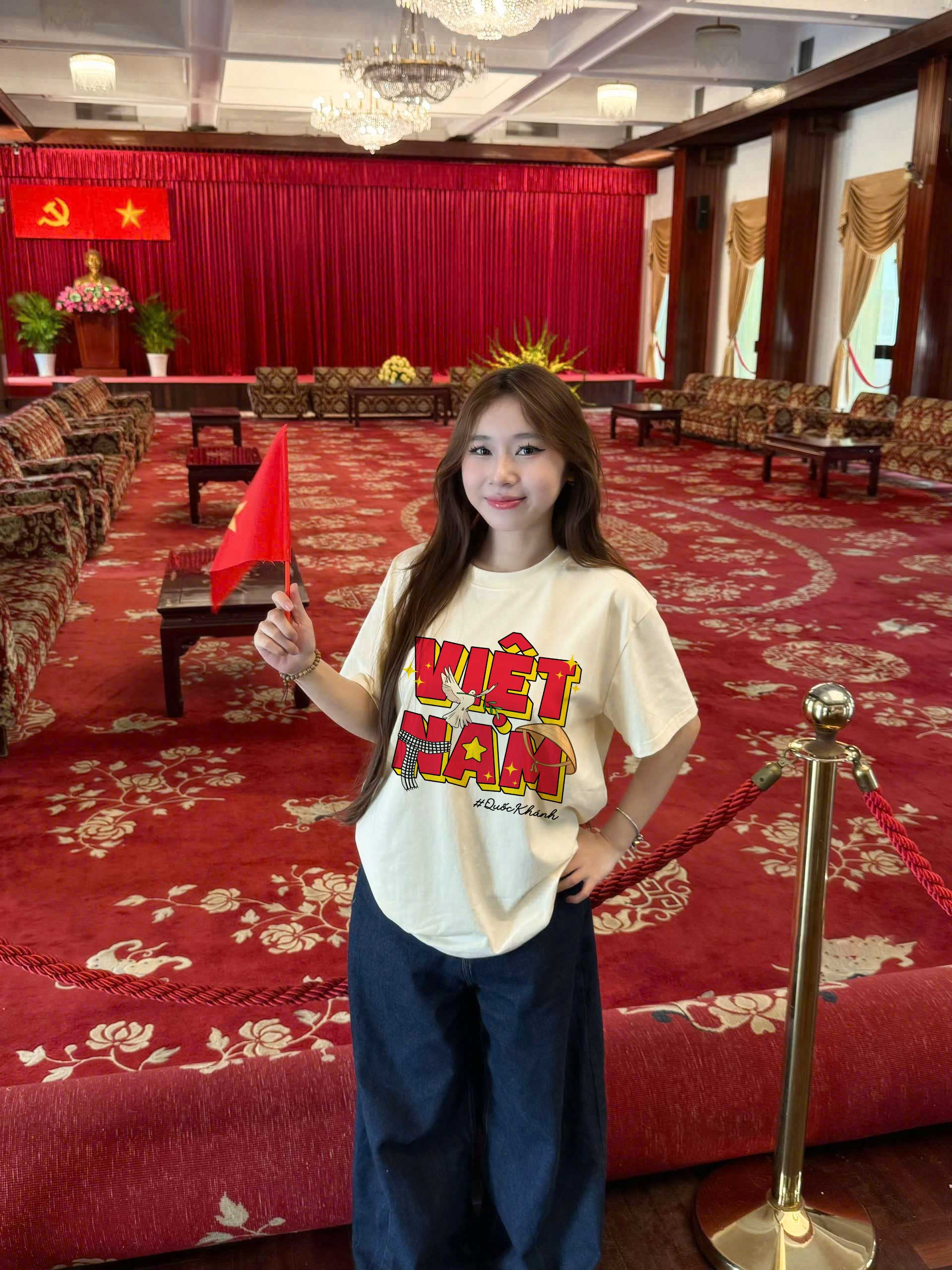 Áo thun Việt Nam nón lá ATD2471 Miucho vải cotton thoáng mát tay ngắn cổ tròn form oversize_thumbnail_6