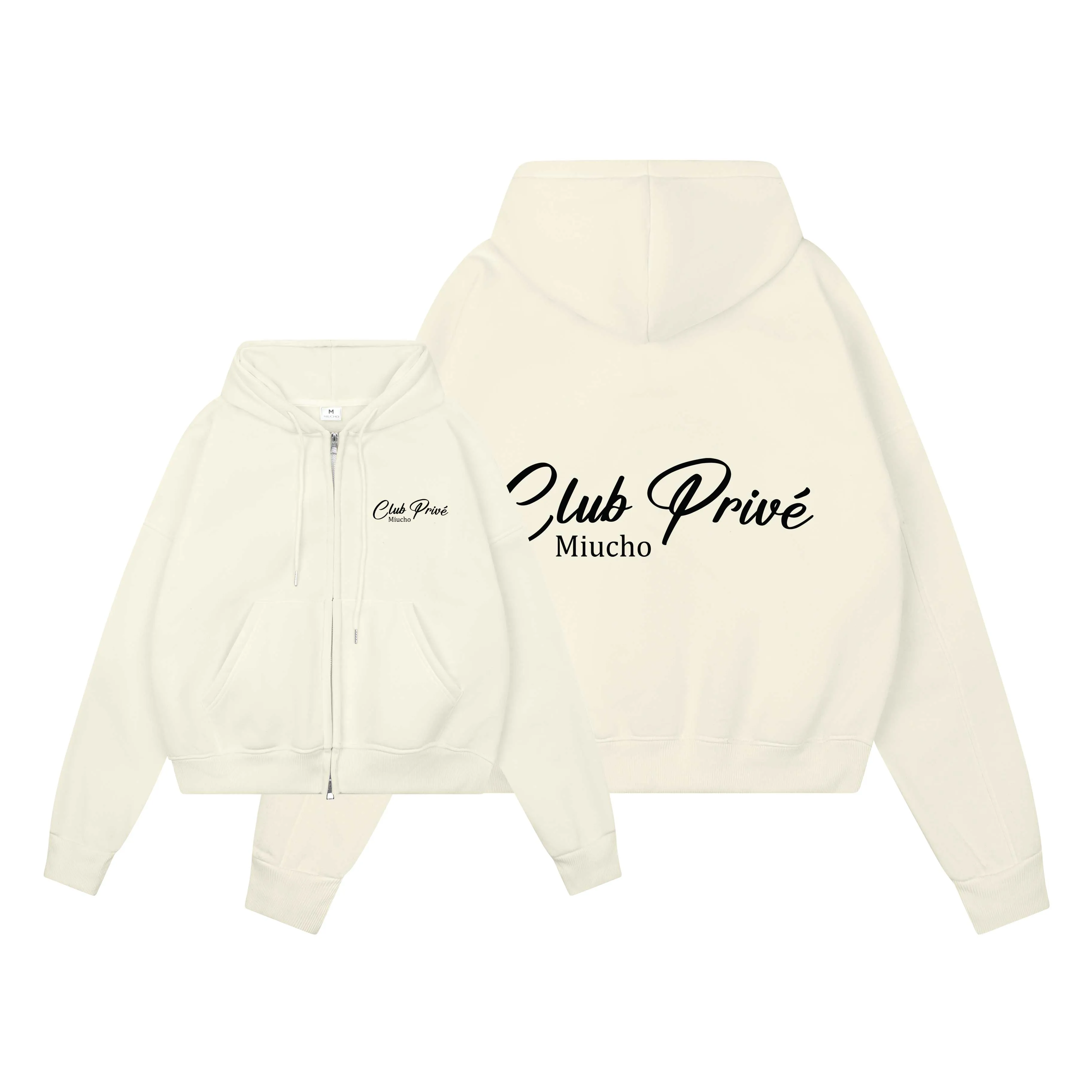 Áo khoác hoodie zip nam nữ Miucho nỉ 2 da dày dặn thoáng mát form boxy hot trend 2838_thumbnail_11