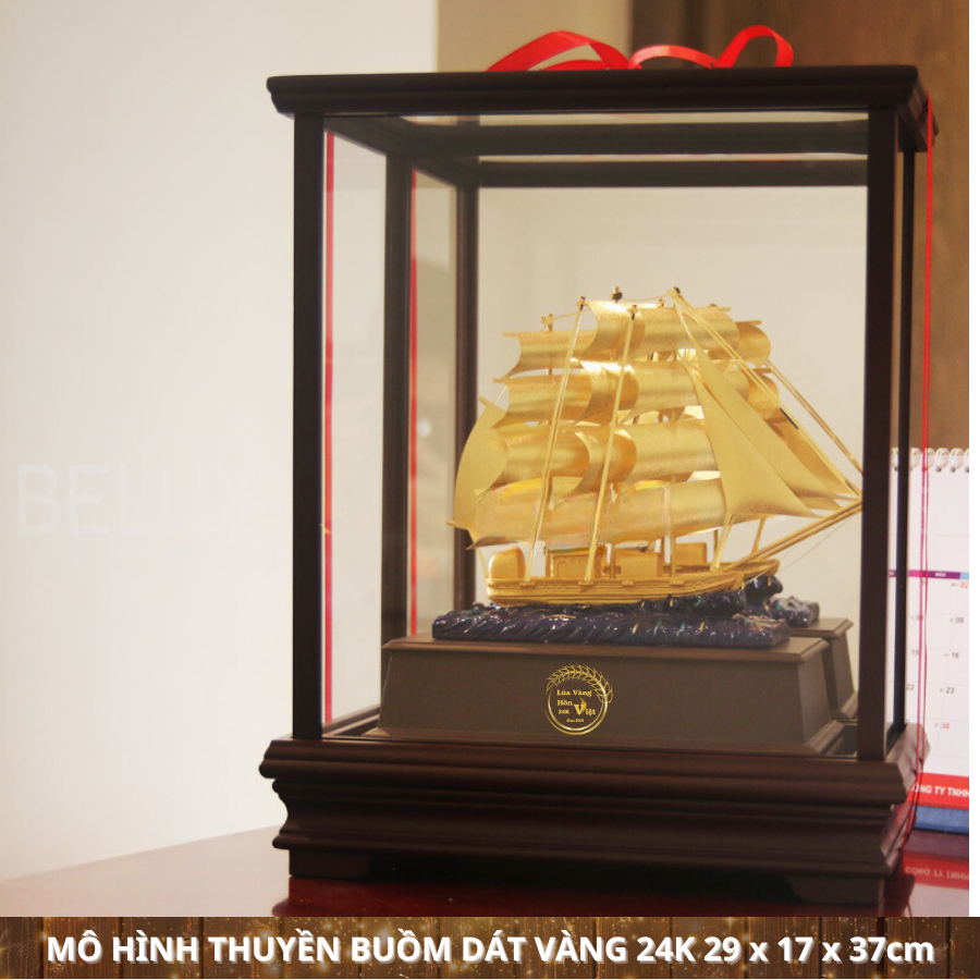 THUYỀN BUỒM DÁT VÀNG 24K 29x17x37cm_thumbnail_3