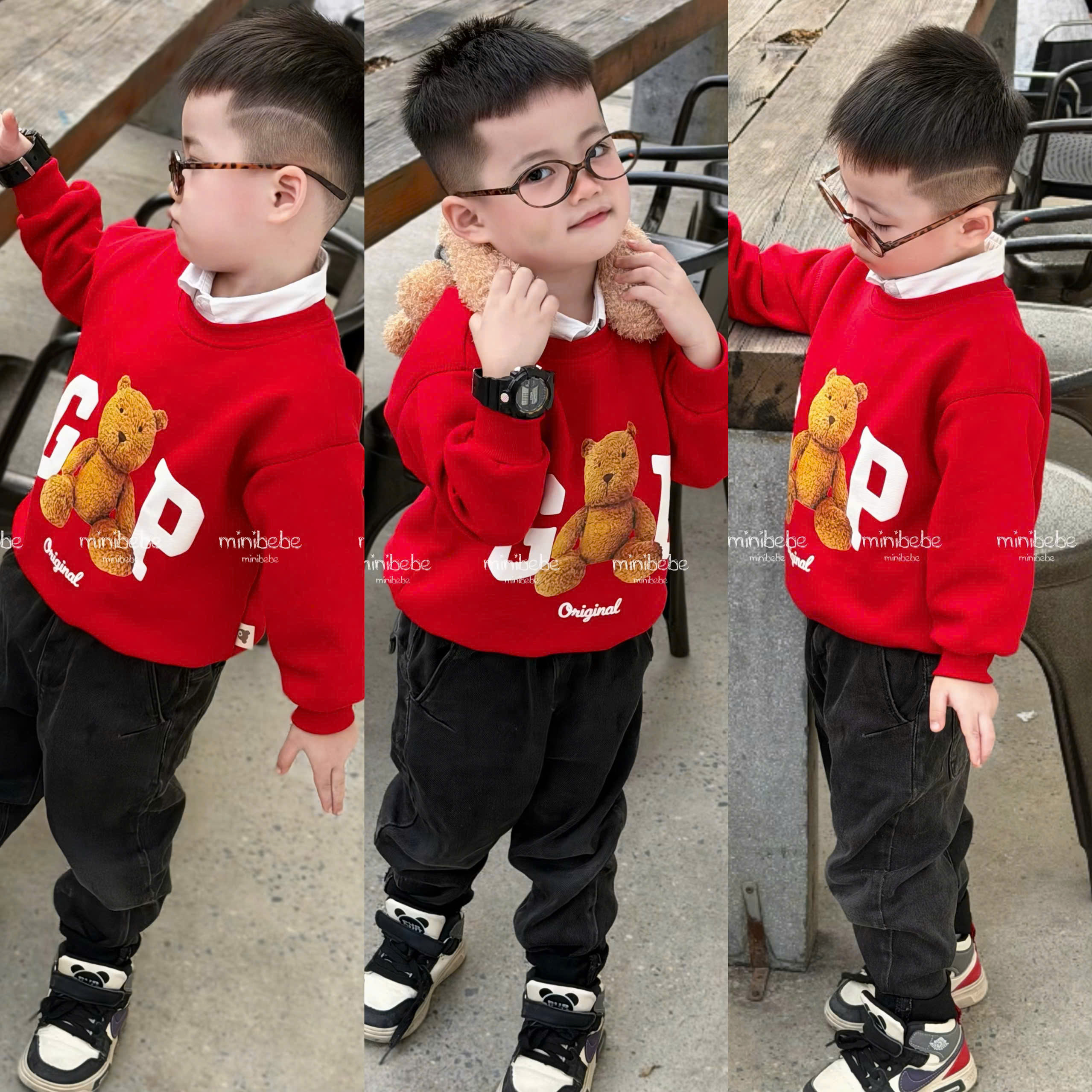 T83 SET 2 ÁO GẤU GAP ĐỎ BE- A106.269_thumbnail_3