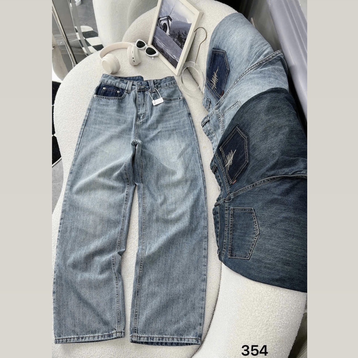 Quần suông jean thêu lưng cao kiểu QJ354 dành cho nàng béo mập từ 55-90kg_thumbnail_15