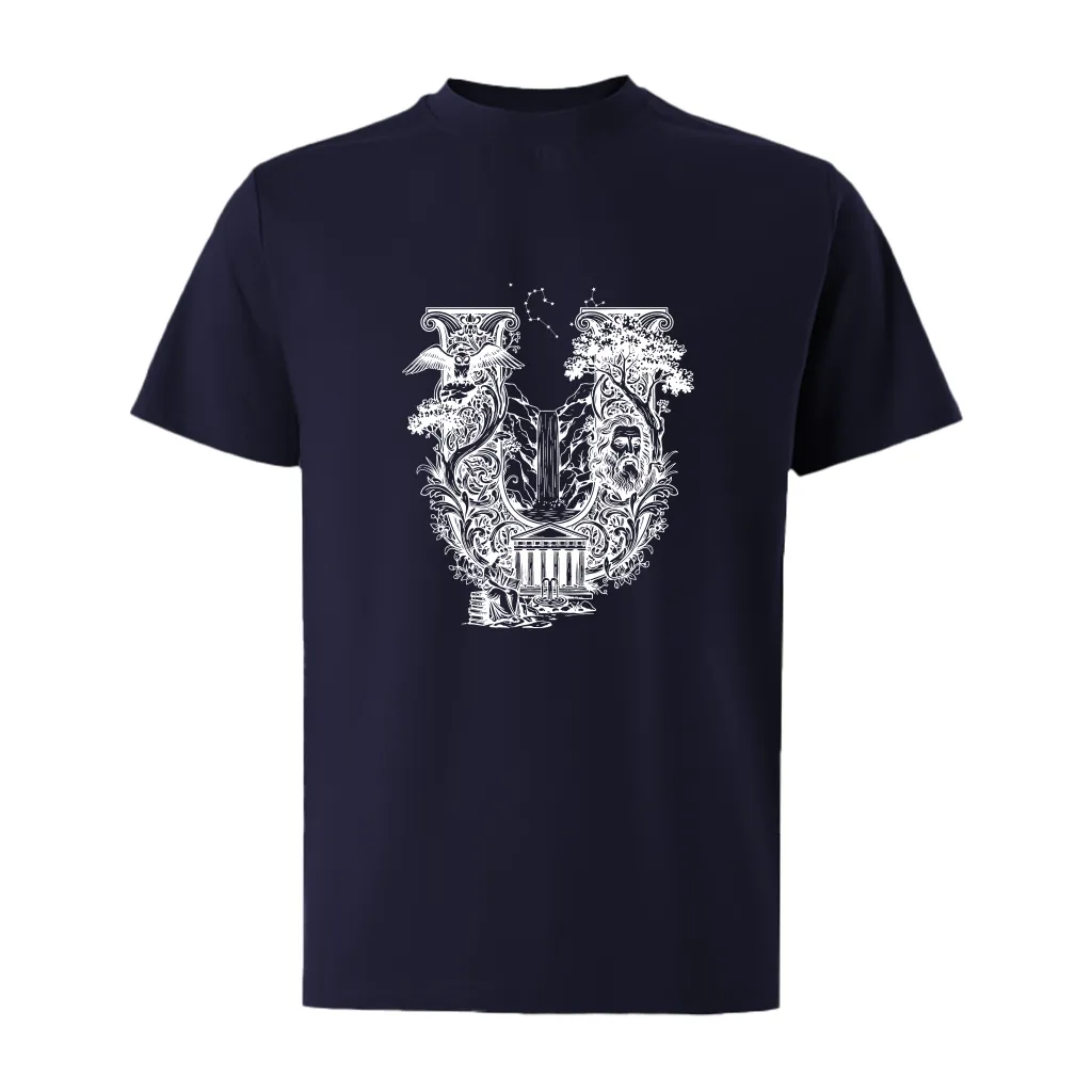 Áo phông form rộng nam tính Miucho Iconic vải cotton thoáng mát dày dặn chữ U in artwork 2766_thumbnail_13