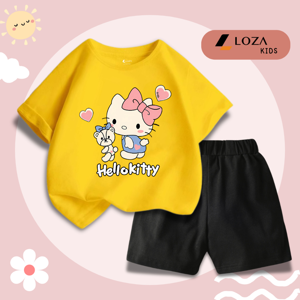 Bộ đồ bé gái in hình 'Hello Kitty' - Loza  Kids SB292_thumbnail_1