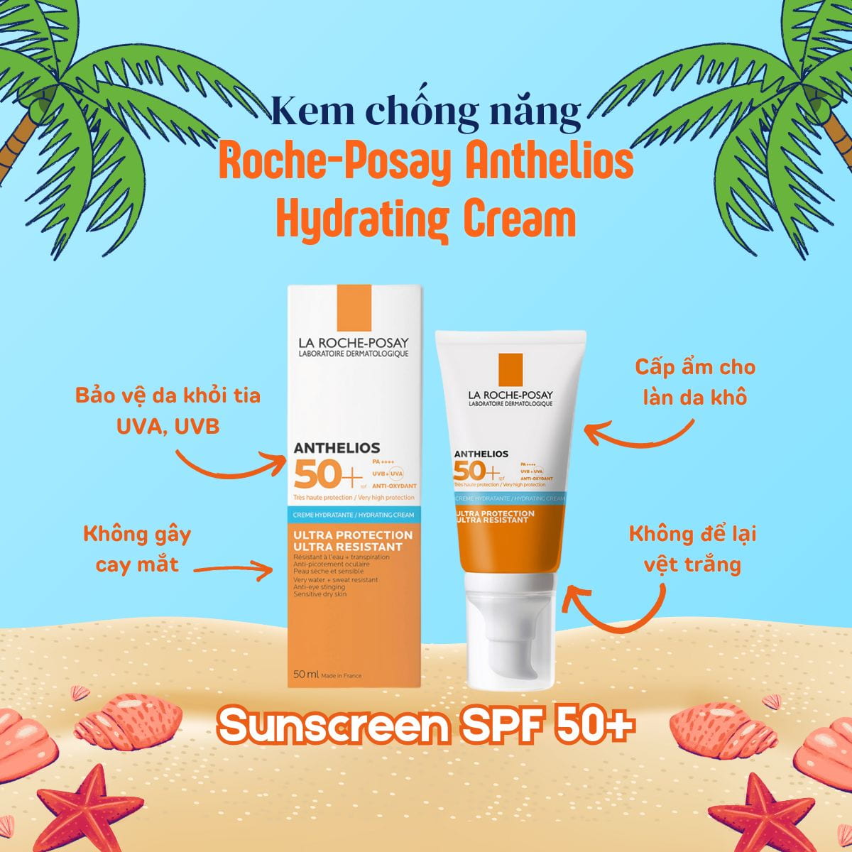 Kem chống nắng cho da thường và khô La Roche-Posay Anthelios Hydrating Cream SPF50+ 50ml_thumbnail_2