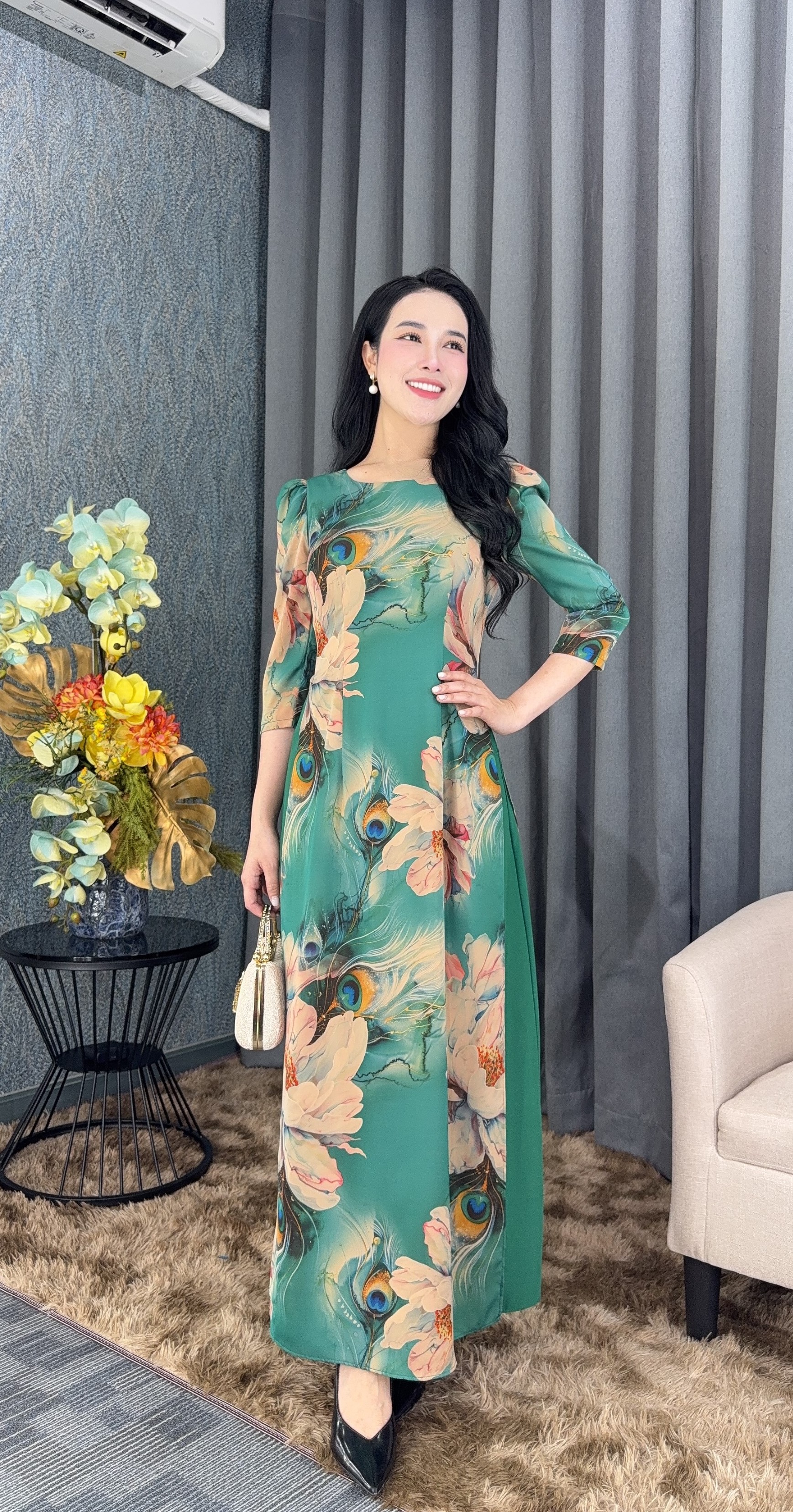 Đầm giả áo dài - Y2022 - Thương hiệu Zonbig