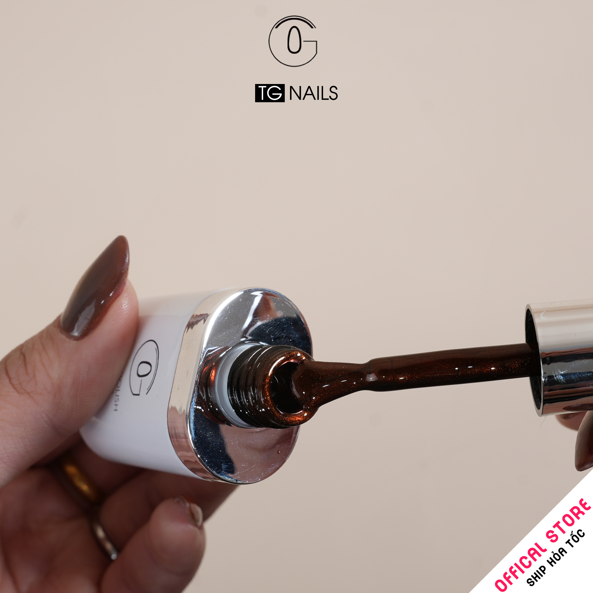 Sơn móng gel TG. Dung tích: 15ml/ lọ. Nhãn hàng TG nail - Com bo 6 màu  MMHP