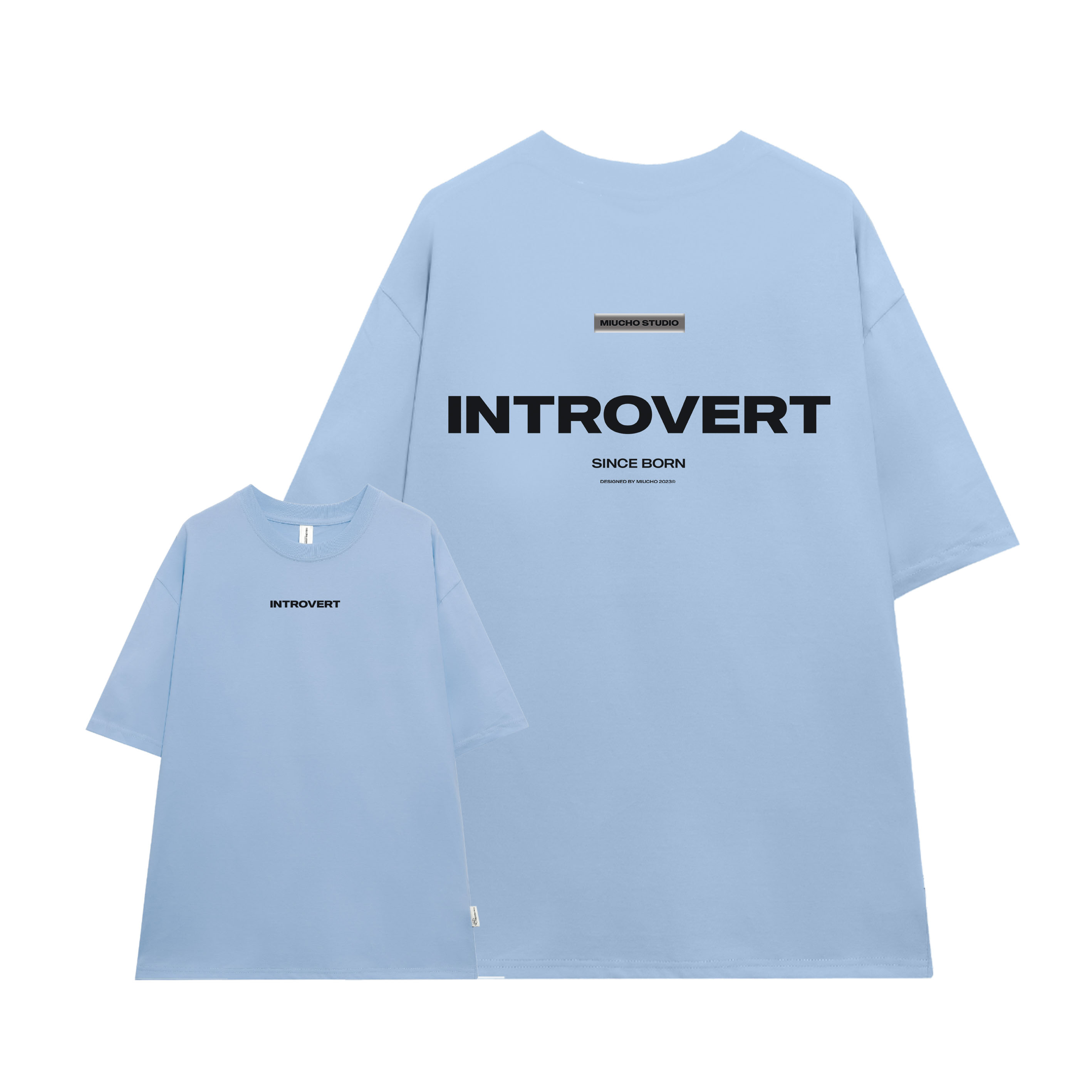 Áo thun unisex form rộng AT383 Miucho chất vải cotton in brand name_thumbnail_19