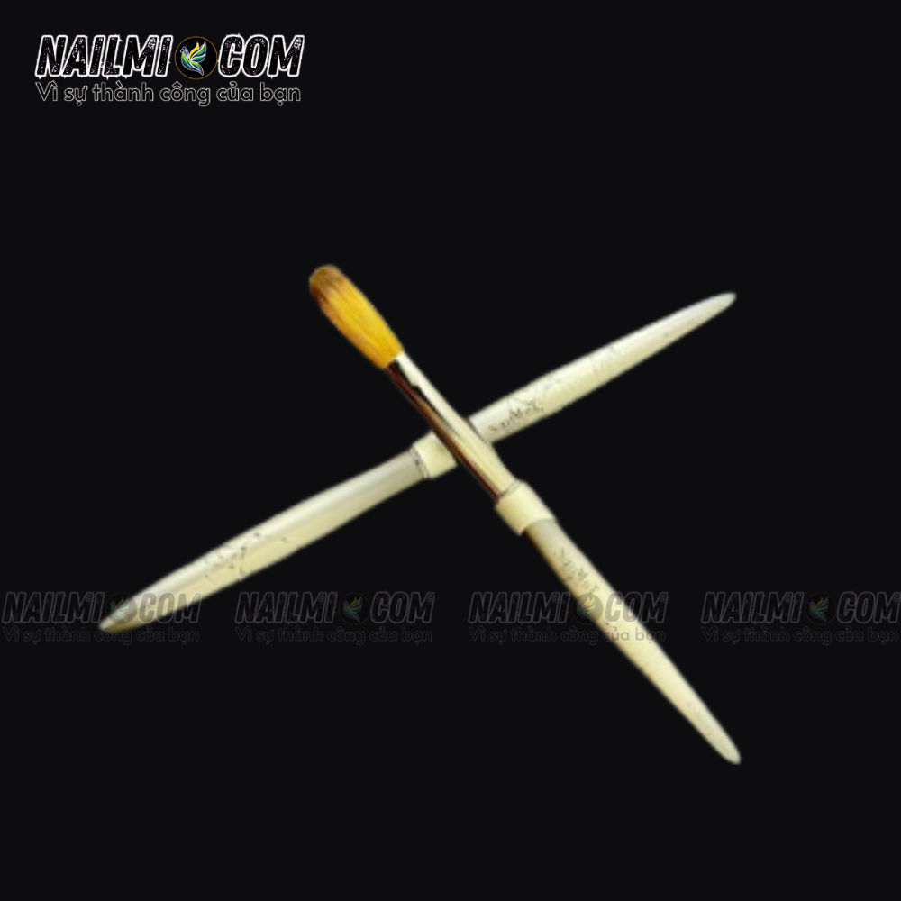 Cọ đắp bột - acrylic nail brush - số 16 - Kolinsky Nailmot - cán kim loại_thumbnail_2