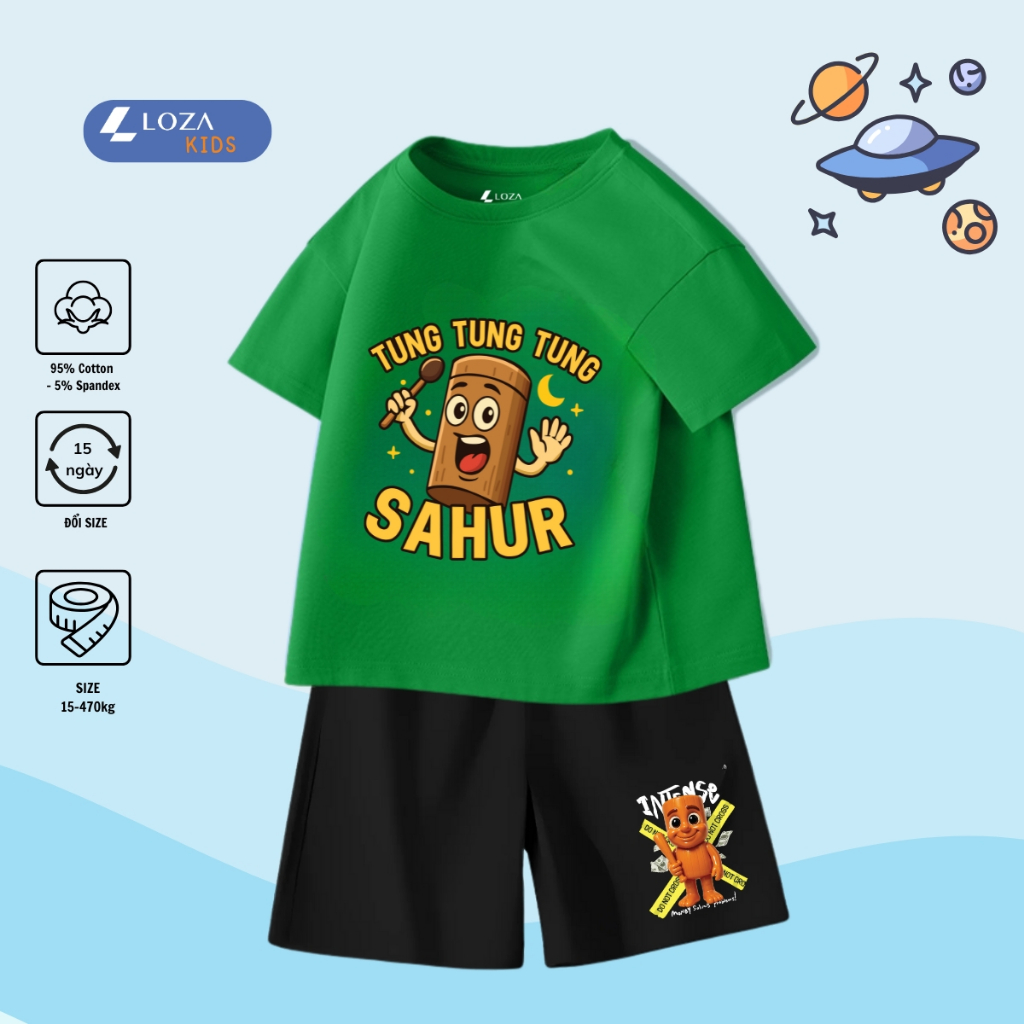 Bộ đồ bé trai in hình 'Tung tung tung sahur' - Loza Kids SB413_thumbnail_3