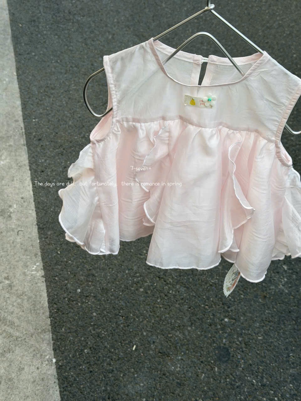 (H77) Áo sát nách sóng lụa màu hồng hãng Seven_thumbnail_0