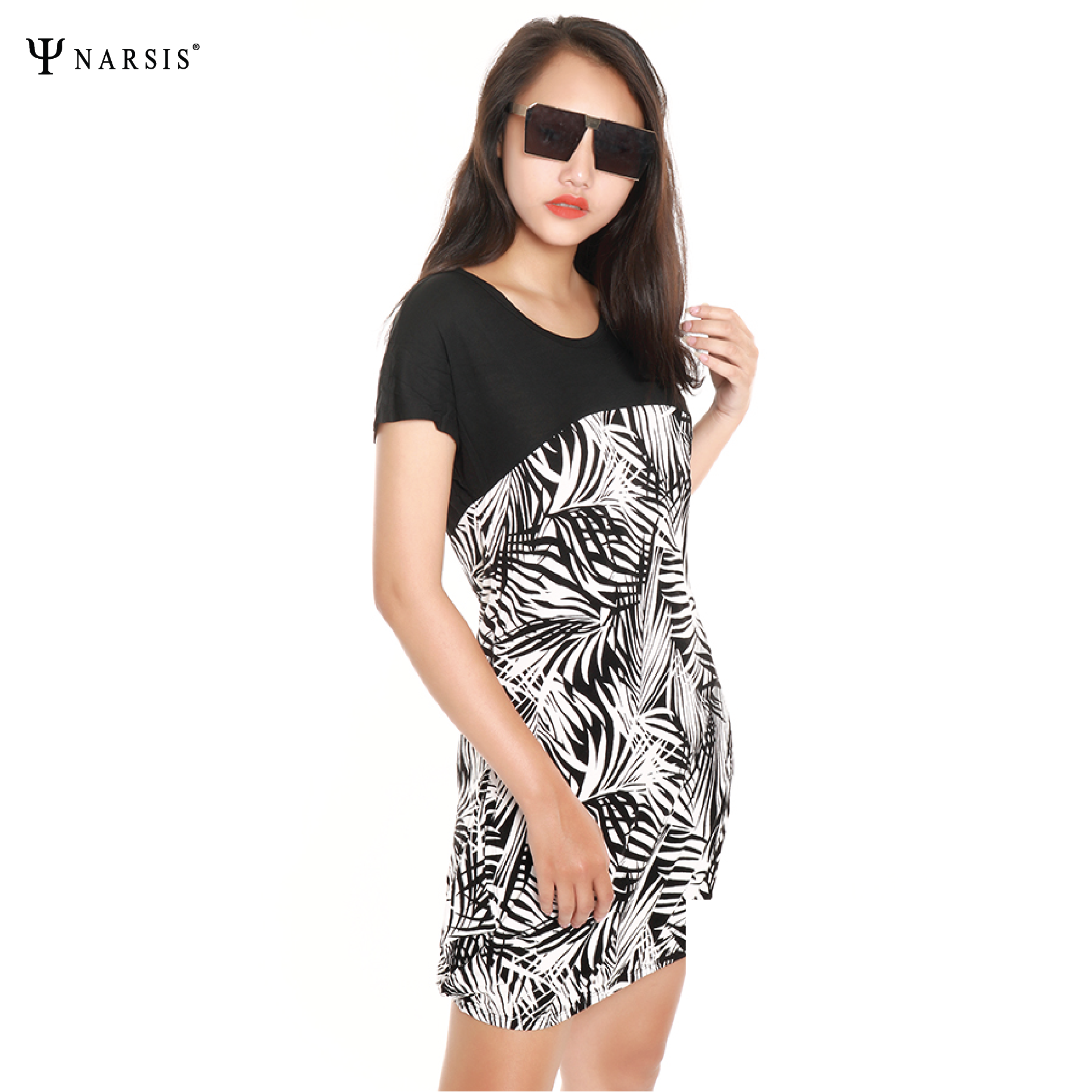 VÁY NỮ B3014 NARSIS CHẤT LIỆU THOÁNG MÁT, DỄ CHỊU, THOẢI MÁI CẢ NGÀY, DỄ VẬN ĐỘNG_thumbnail_0