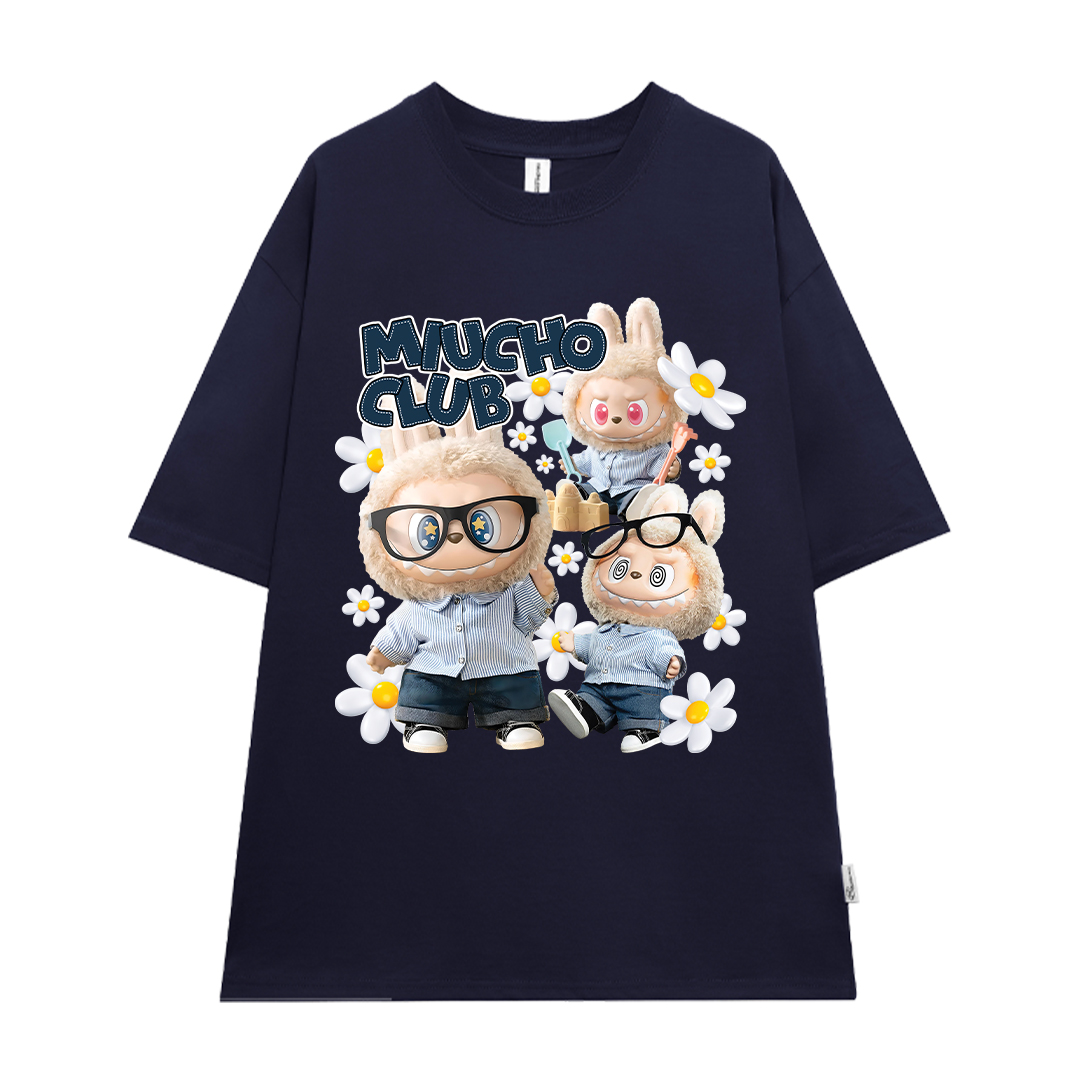 Áo phông labubu form rộng unisex ATD1447 Miucho vải cotton cổ tròn in mix_thumbnail_17