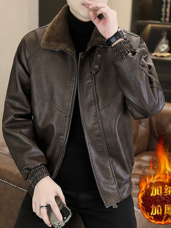 Áo Khoác Da Lót Lông Cao Cấp - Phong Cách Nam_thumbnail_5