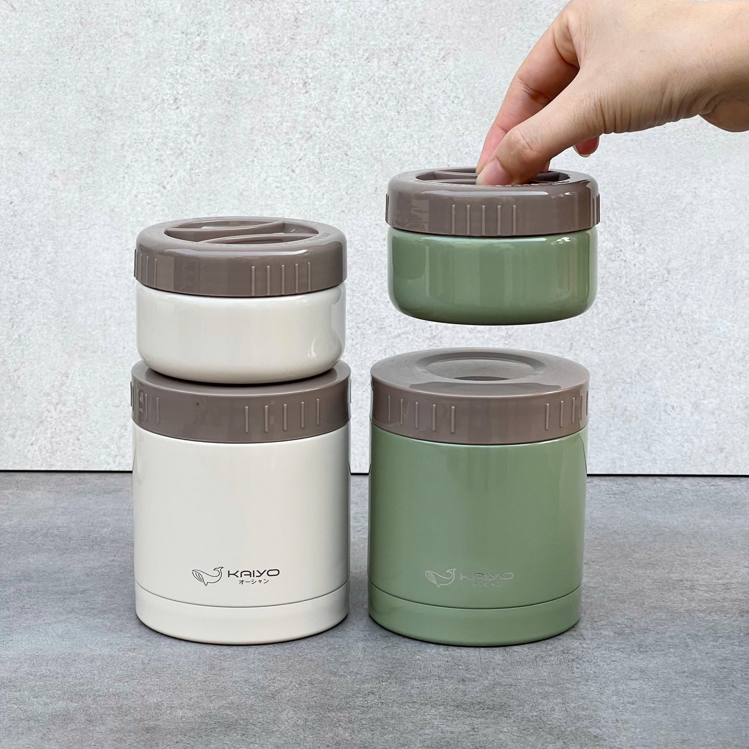 Bộ Hộp Cơm Giữ Nhiệt 5 món Kaiyo 1200ml (4 hộp+1 túi)_thumbnail_5