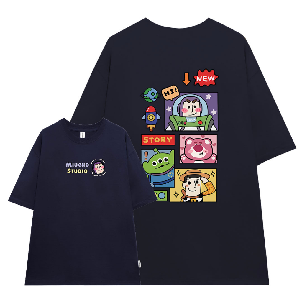 Áo thun nữ form rộng ATD142 Miucho chất vải cotton in Artwork