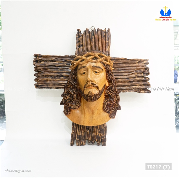Chân dung - Nhan Chúa lũa 40x40x10cm ✔_thumbnail_0