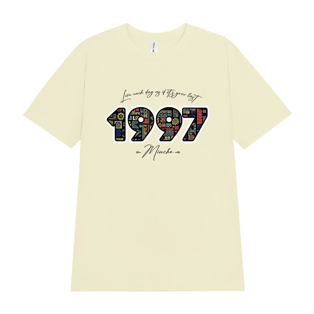 Áo thun nữ in năm sinh 1997 form vừa regular vải cotton 4c thoáng mát ARD1784 Miucho Chic in mix_thumbnail_0