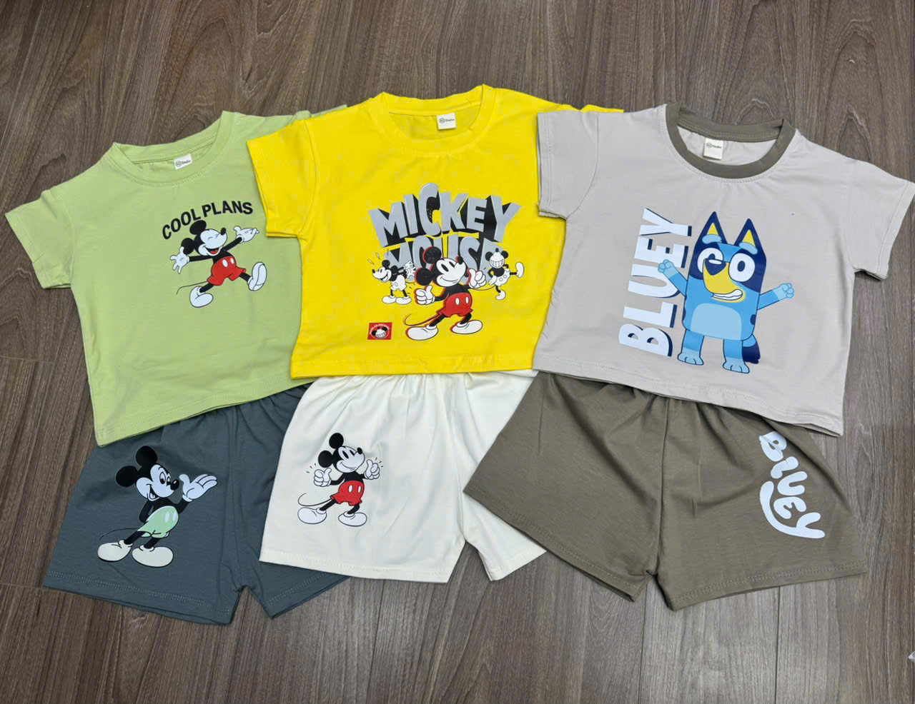 H72 SET 3 BỘ CỘC CHÓ BLUEY VÀ MICKEY- A100.282