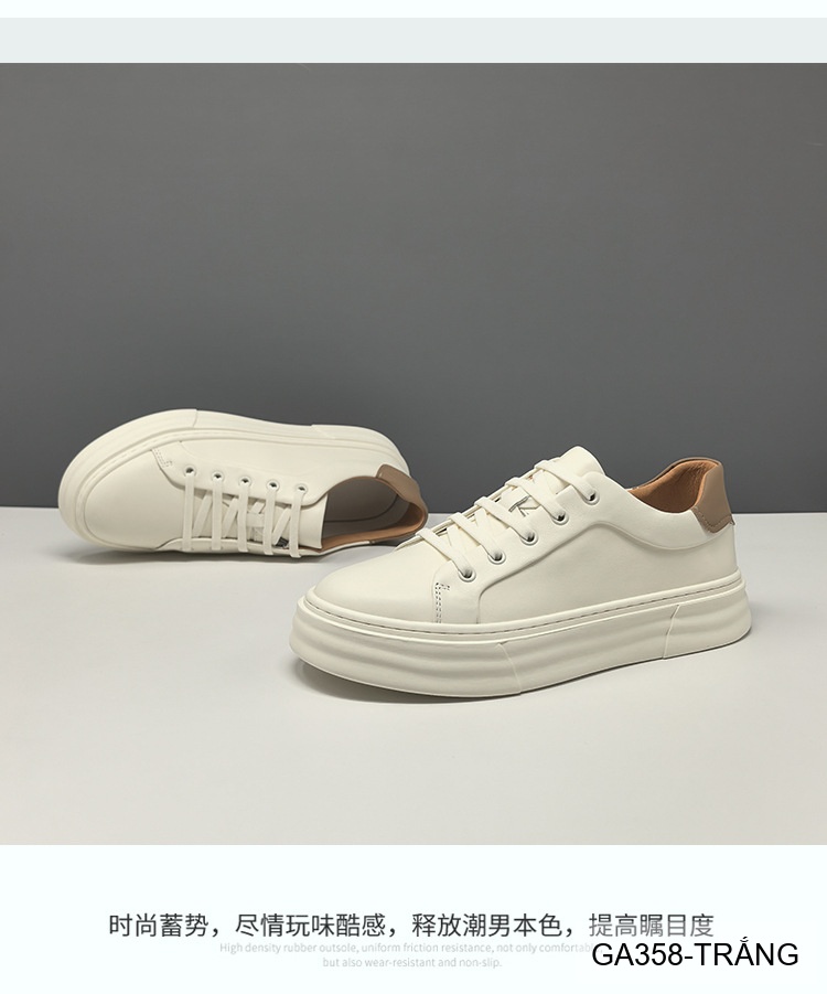 GA358 - Giày Sneaker Nam Đế Dày Phong Cách Hàn Quốc Da Bò Thoáng Khí_thumbnail_8