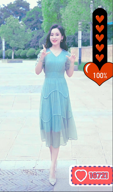 16721-Đầm voan  xanh mint tà sóng cách điệu (voan tơ bọt, lót)_thumbnail_1