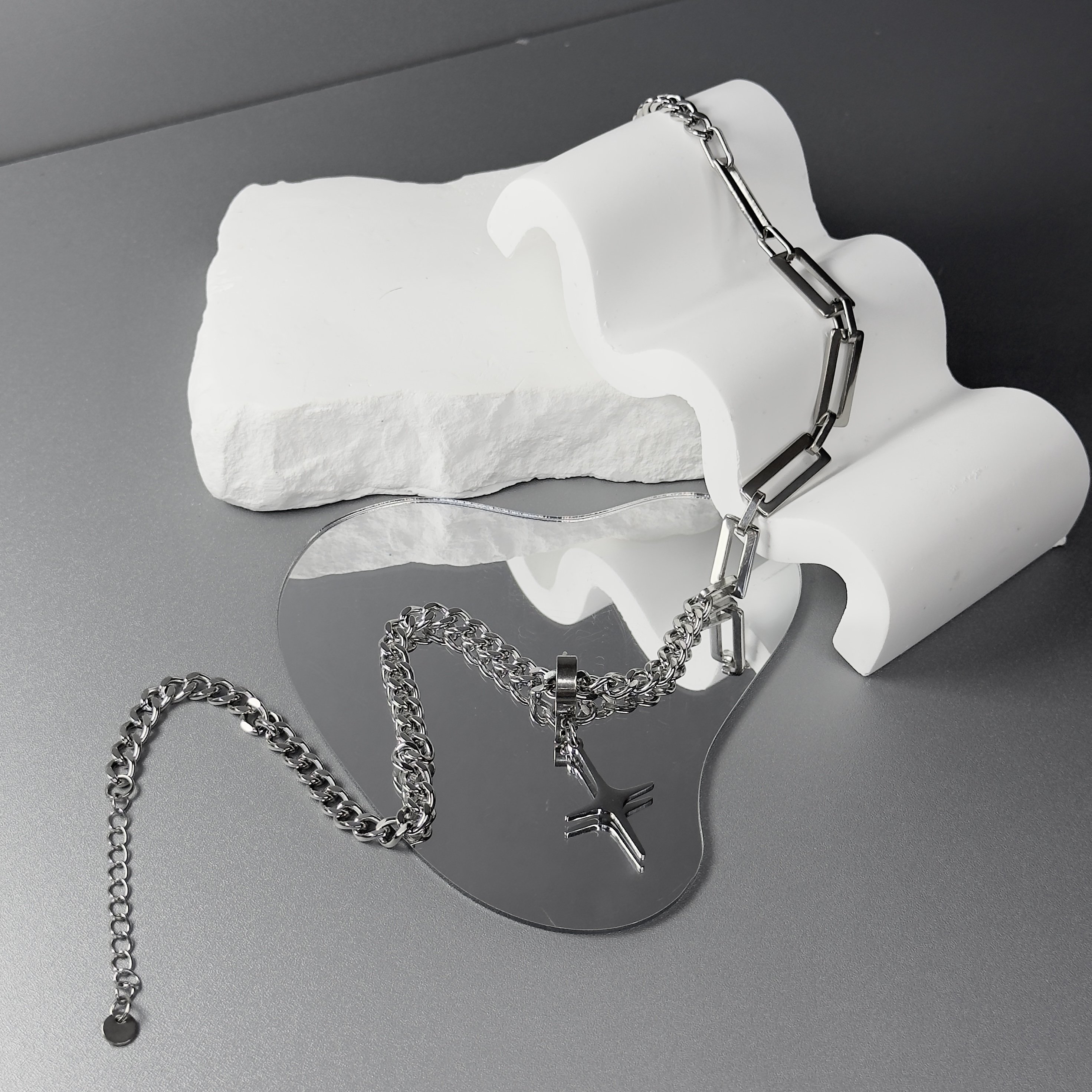 Half Chain Bling Necklace