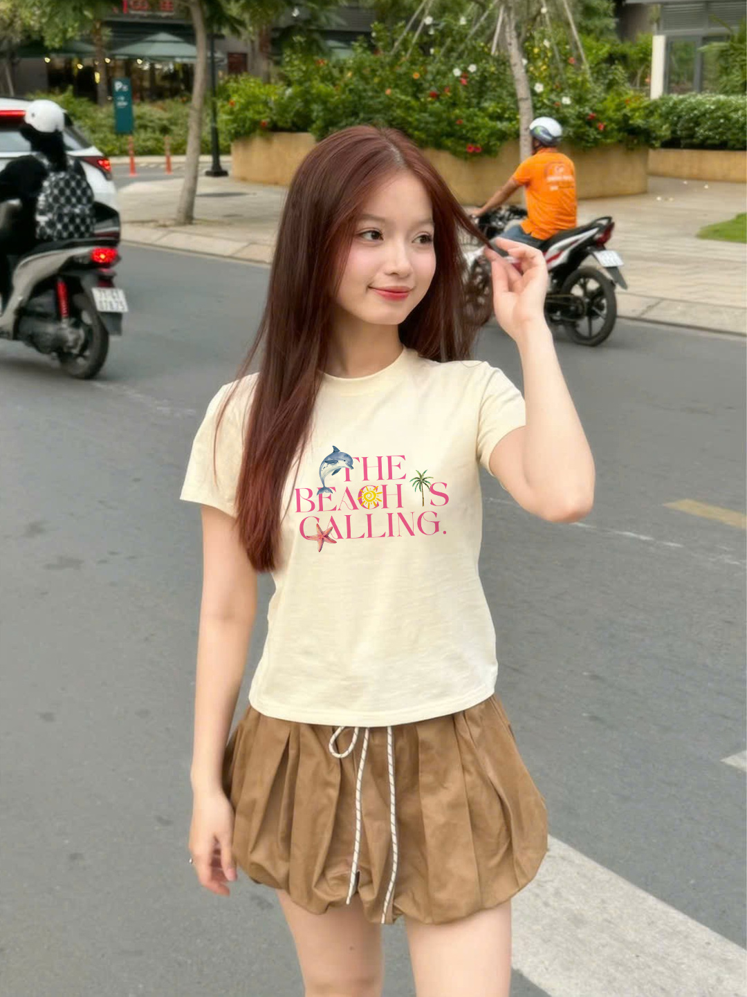 Áo baby tee ôm body hè biển 2156 Miucho cổ tròn vải cotton 4c thoáng mát in mix_thumbnail_2