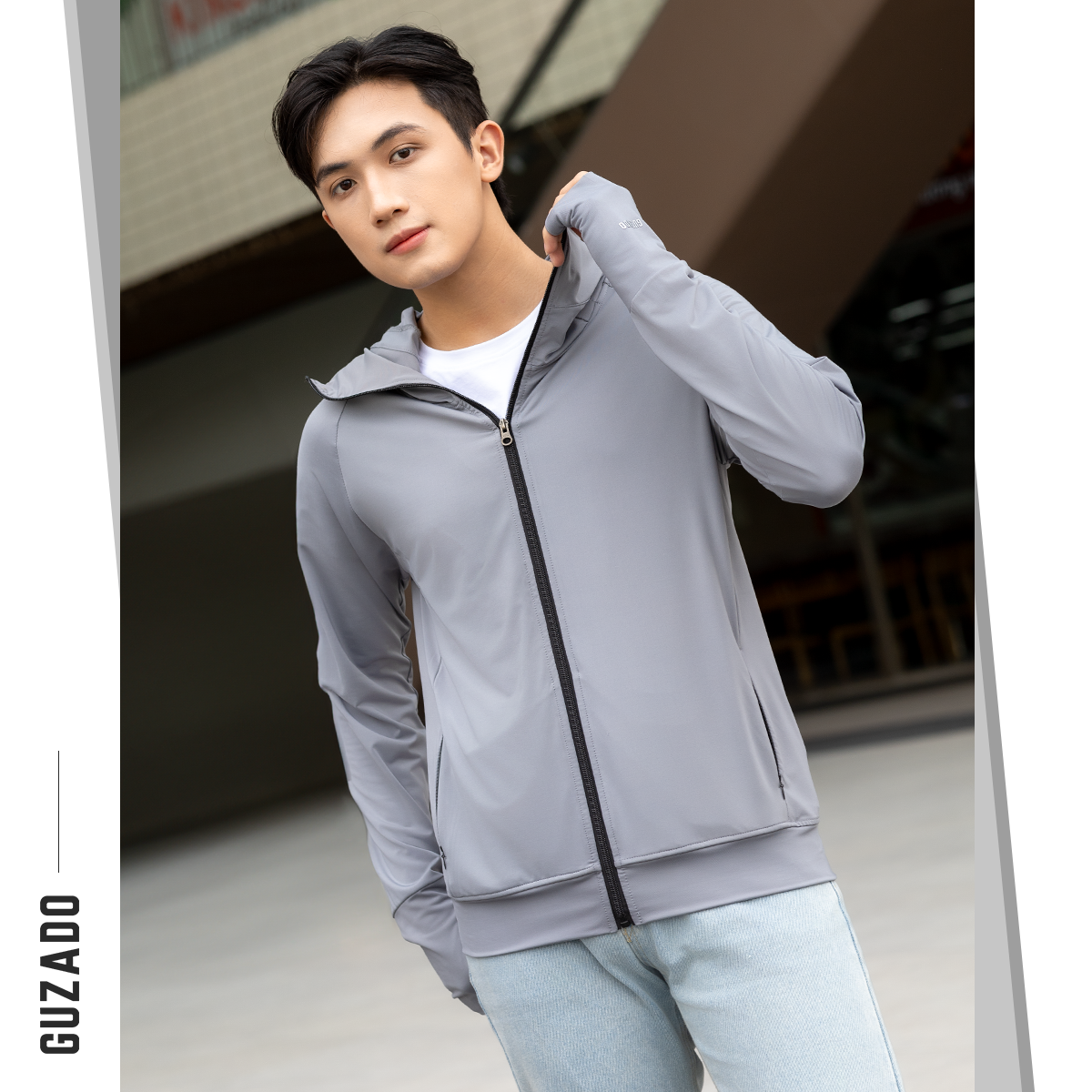 Áo Chống Nắng 2 Lớp Unisex Thông Hơi Khóa Kéo Mũ Trùm Kín Mặt Chống Tia UV GCN02_thumbnail_17