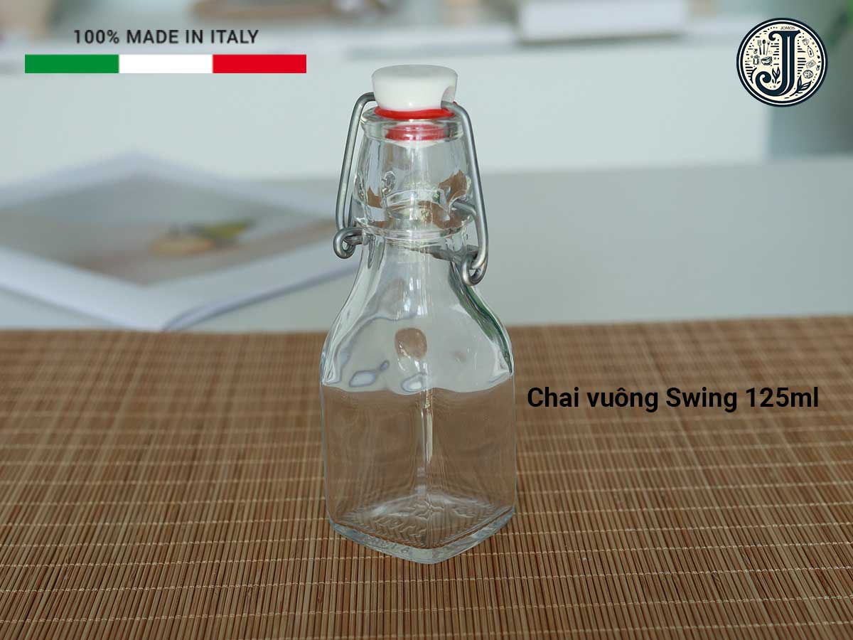 Chai thủy tinh đựng nước, mật ong nắp cài kín hơi Bormioli Rocco_thumbnail_1