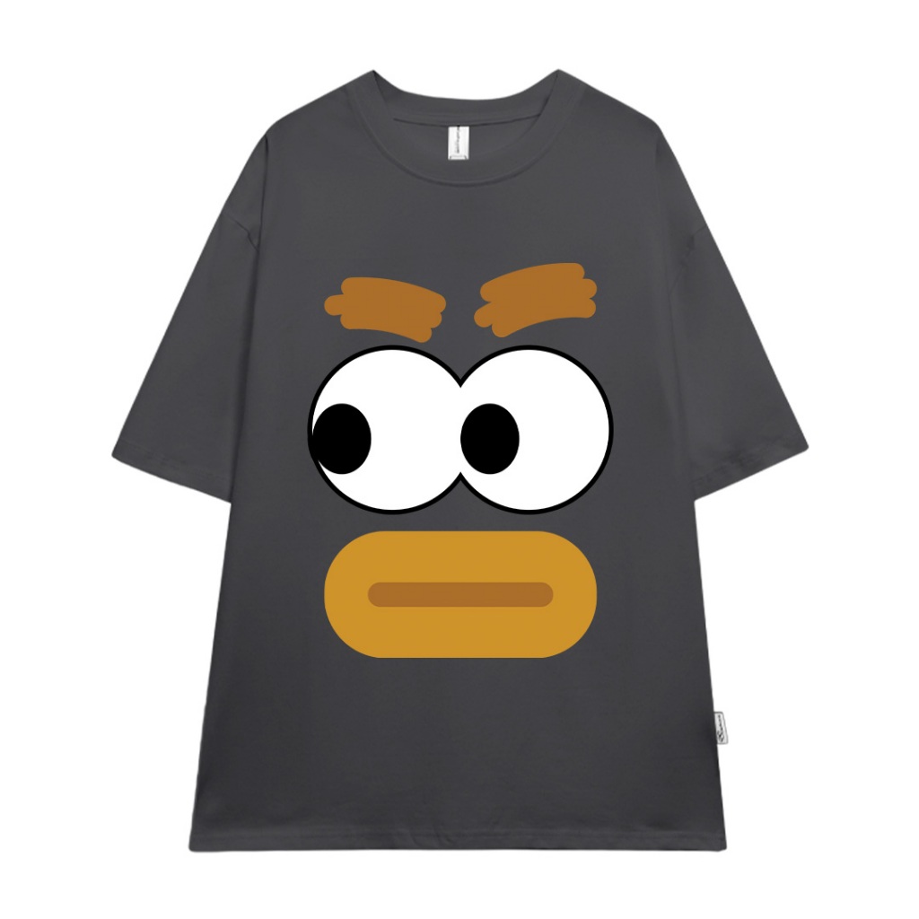 Áo thun couple cặp đôi hình thú mỏ vịt form rộng unisexATD1059 Miucho tay lỡ cổ tròn in artwork_thumbnail_9