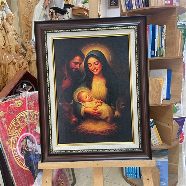 Tranh canvas Gia Đình Thánh Gia 42x54cm