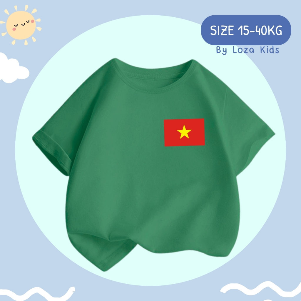 Áo phông in hình Cờ đỏ sao vàng Việt Nam - Loza Kids AT00VN_thumbnail_2