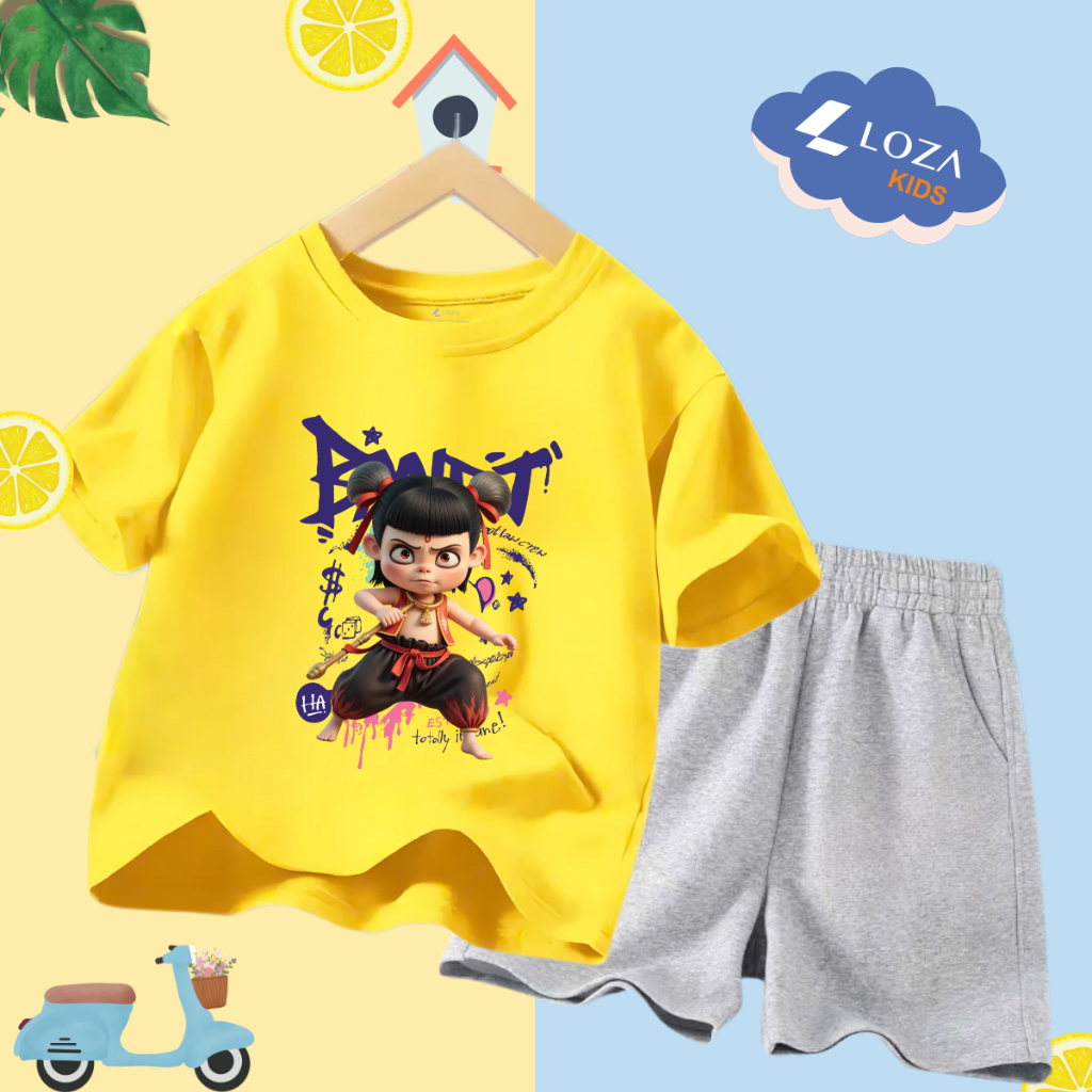 Bộ đồ cho bé trai in hình Natra -  Loza Kids SB243_thumbnail_3