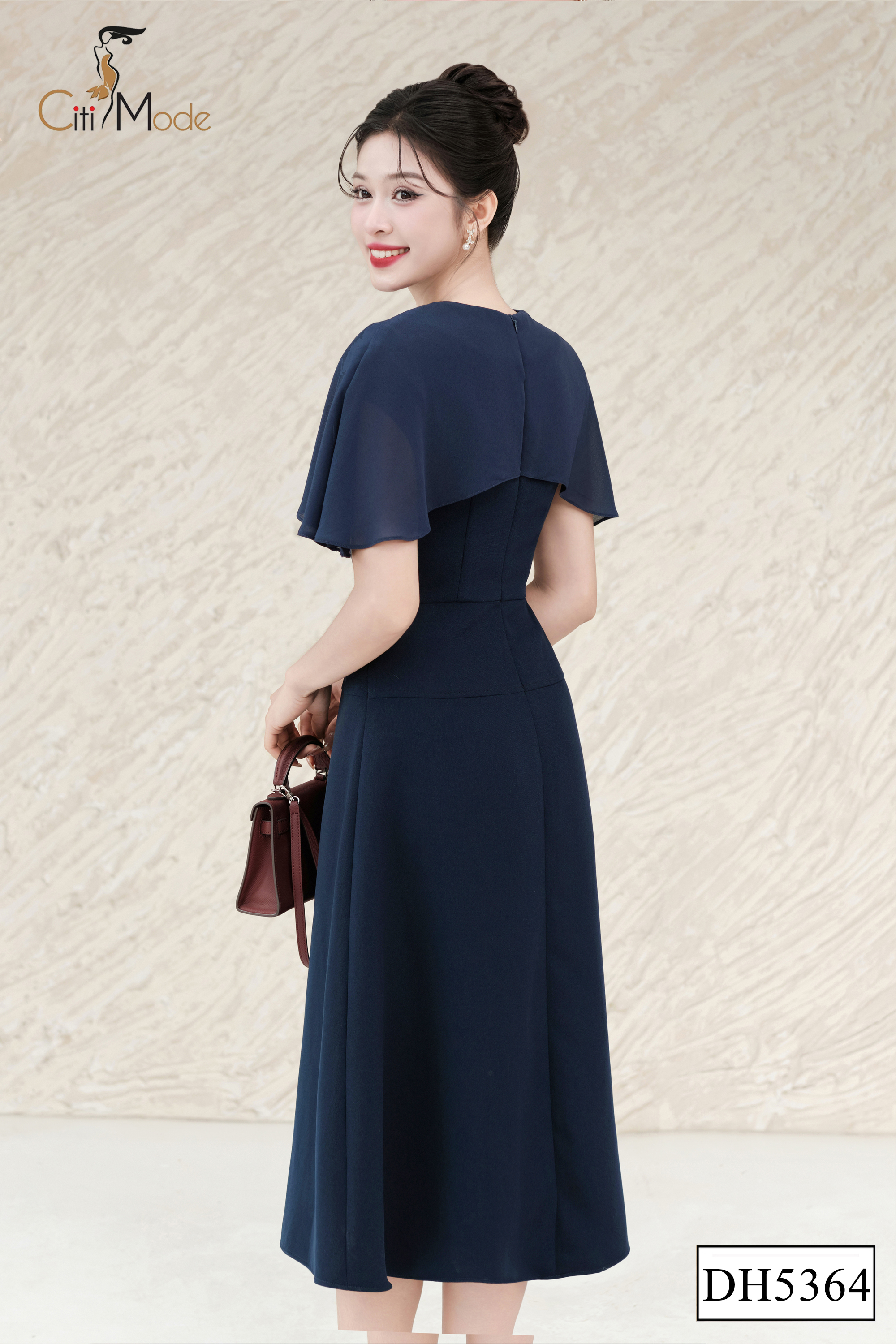 Đầm xòe xanh than chùm vai_thumbnail_2