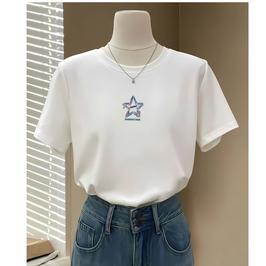 [Form Rộng] Áo phông nữ 𝐋𝐎𝐙𝐀 màu trắng chất liệu thun cotton co giãn 4 chiều - Mã G0275_thumbnail_11