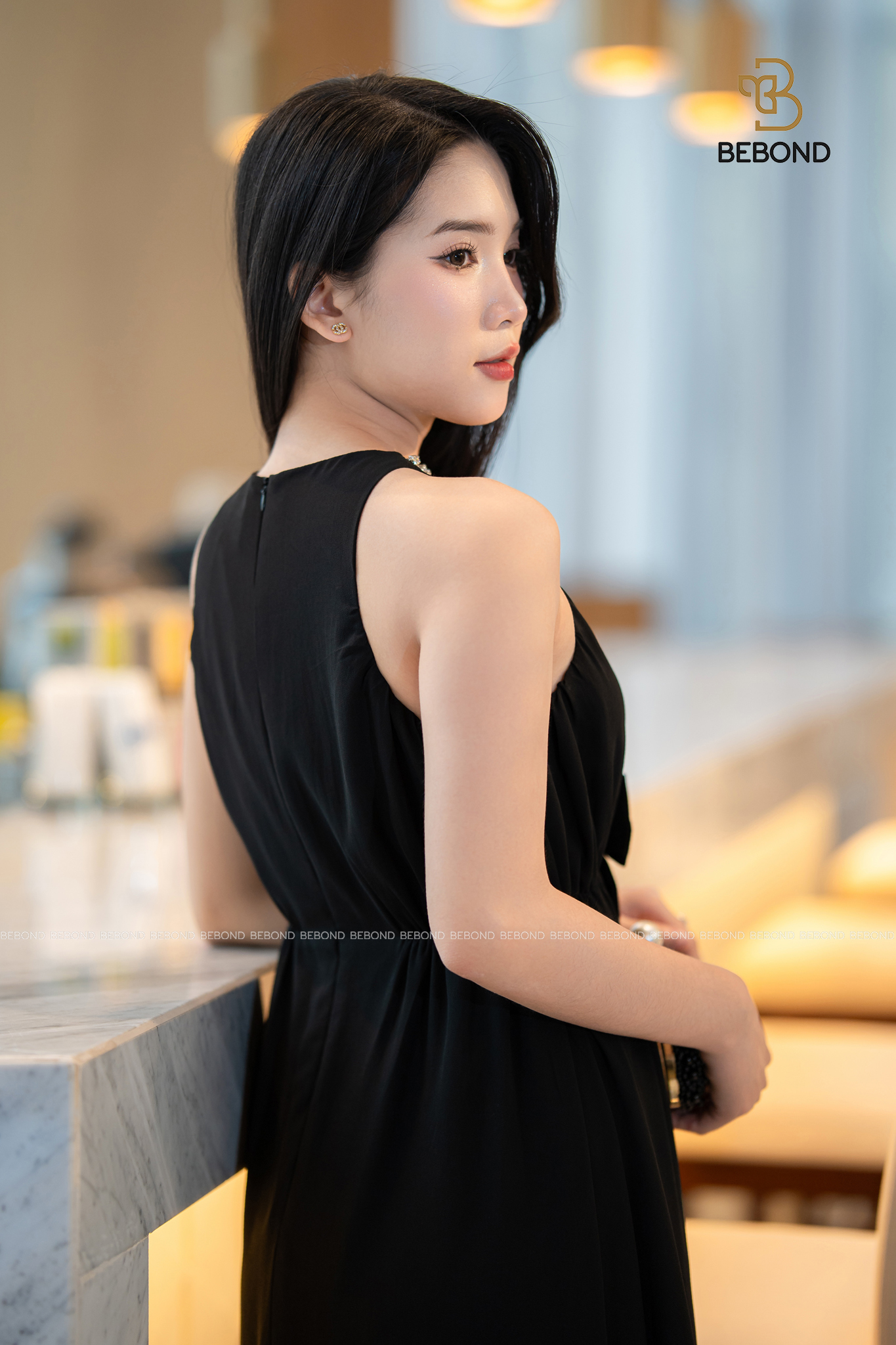 Đầm cổ yếm voan BLACK SWAN màu ĐEN_thumbnail_7