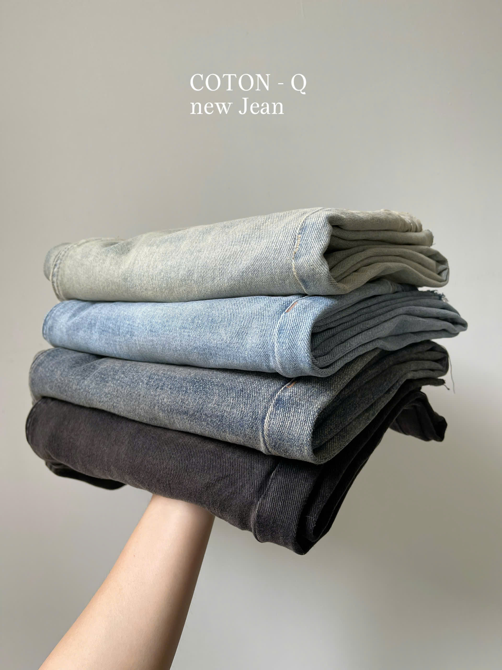 Q45 Quần jean suông xuất hàn ( KHÓI )