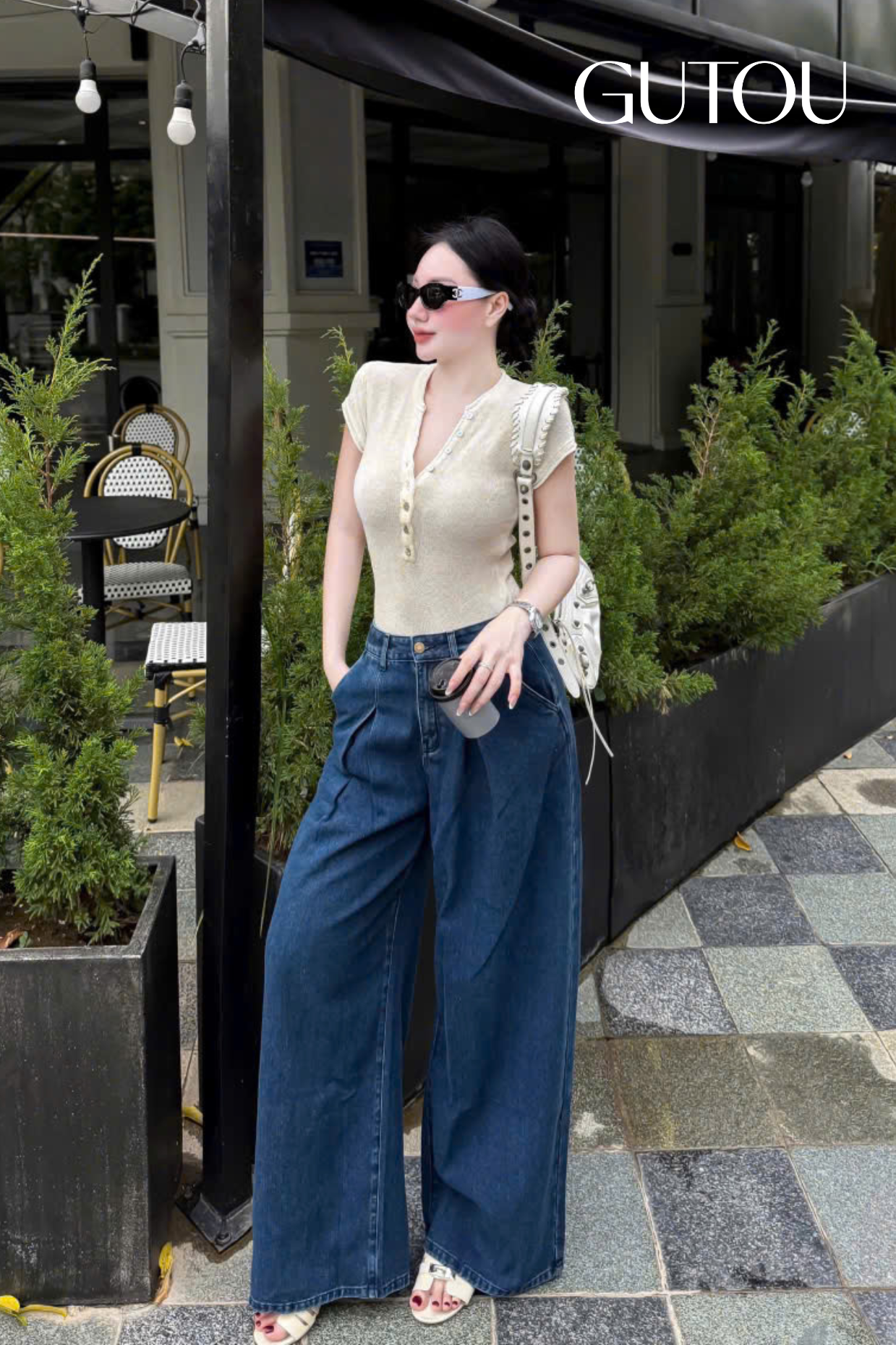 [ GUTOU ] Quần Jean Suông Melly Classic_thumbnail_1