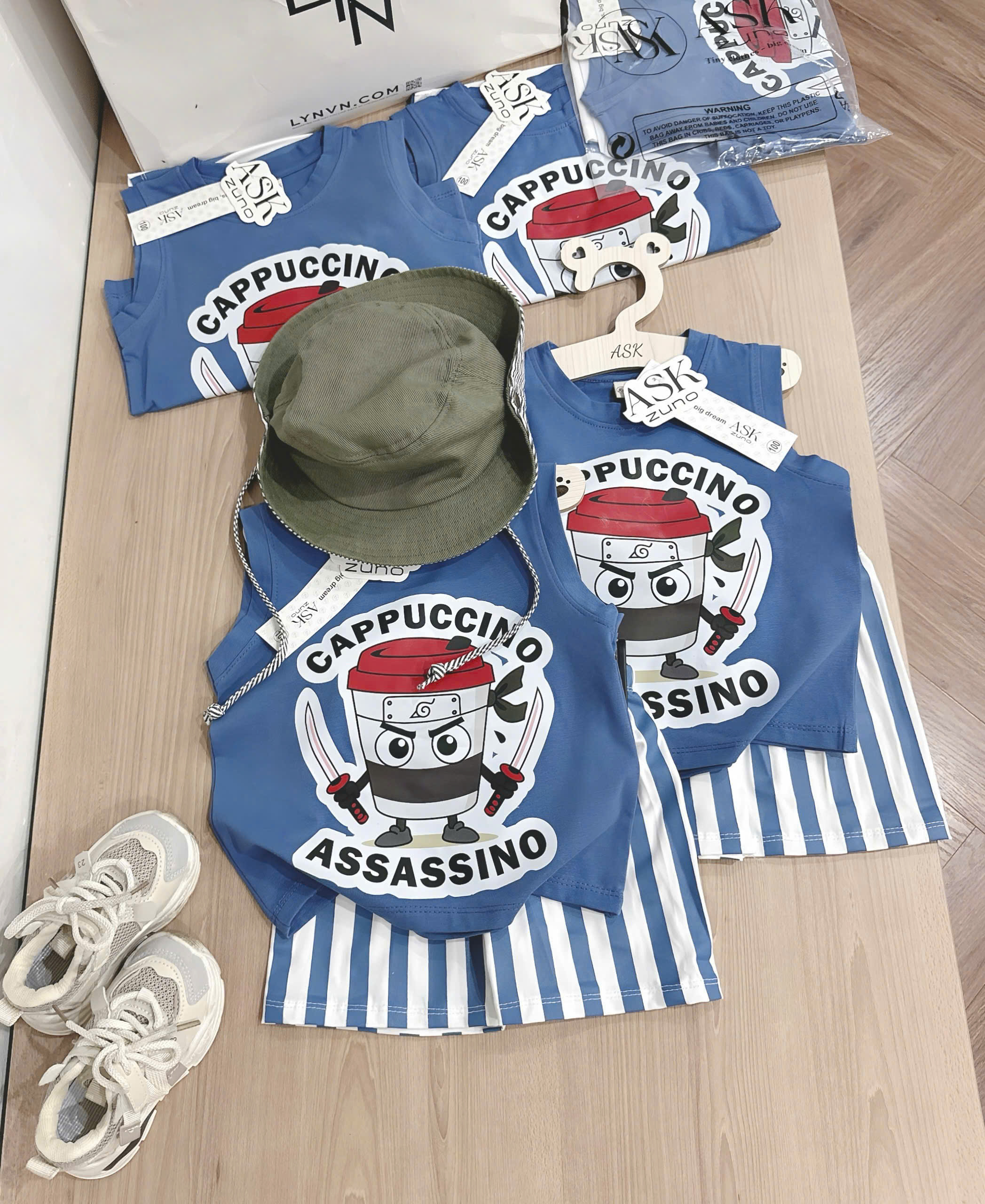 V07 BỘ BA LỖ CAPPUCCHINO CẦM KIẾM - A201.617