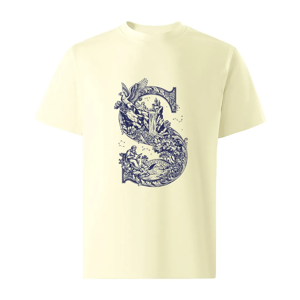 Áo thun form rộng nam Miucho Iconic vải cotton thoáng mát trẻ trung chữ S basic 2764_thumbnail_10