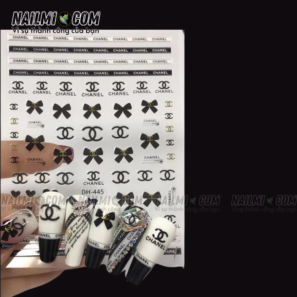 Sticker - Thương hiệu - Chanel - DH-445 - Đen