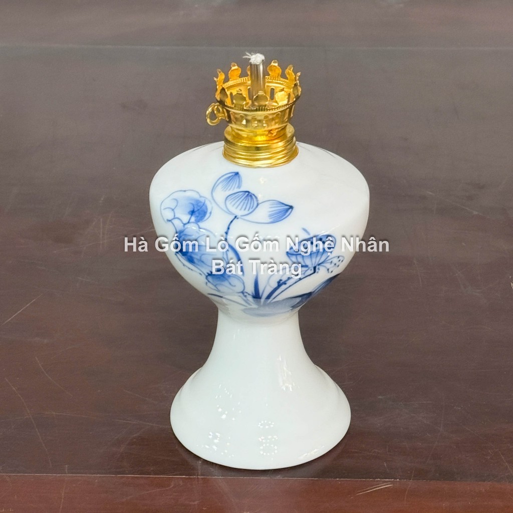 Đèn Thờ Cúng MEN SEN CHÀM Bát Tràng - Nghệ nhân Chế Tác