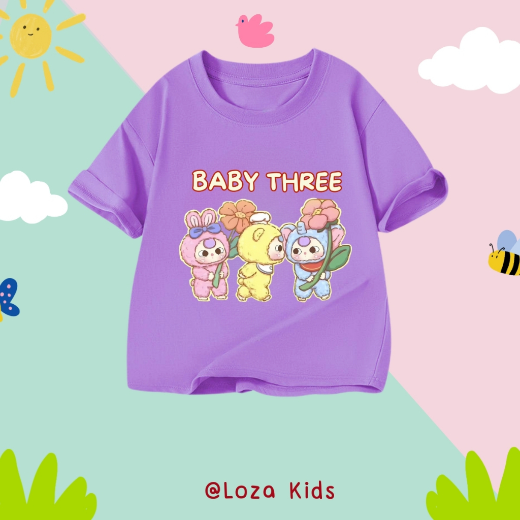 Áo thun bé gái in hình Baby three - Loza Kids AT2914_thumbnail_9
