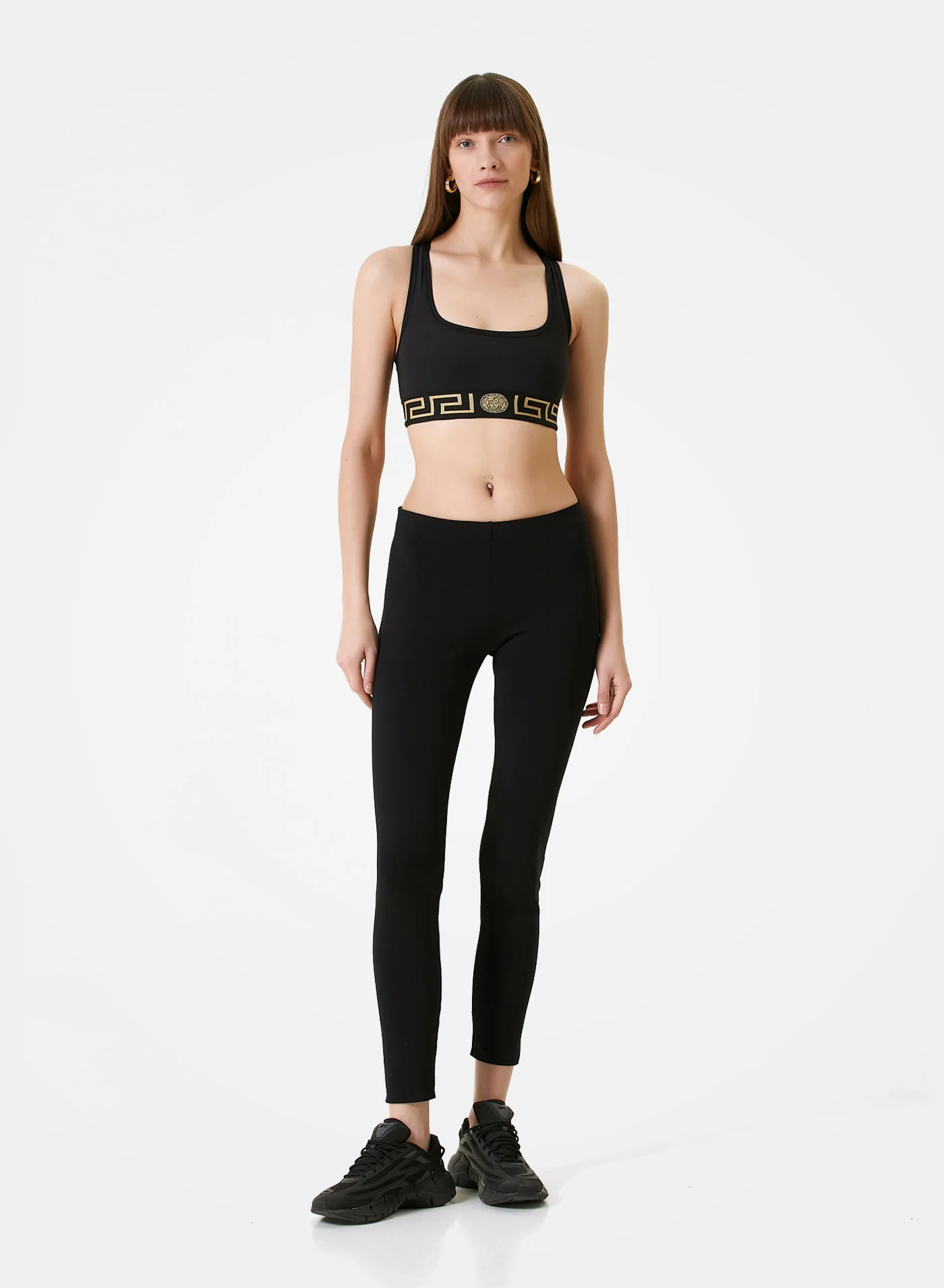 Sports Bra With Black Gold Logo