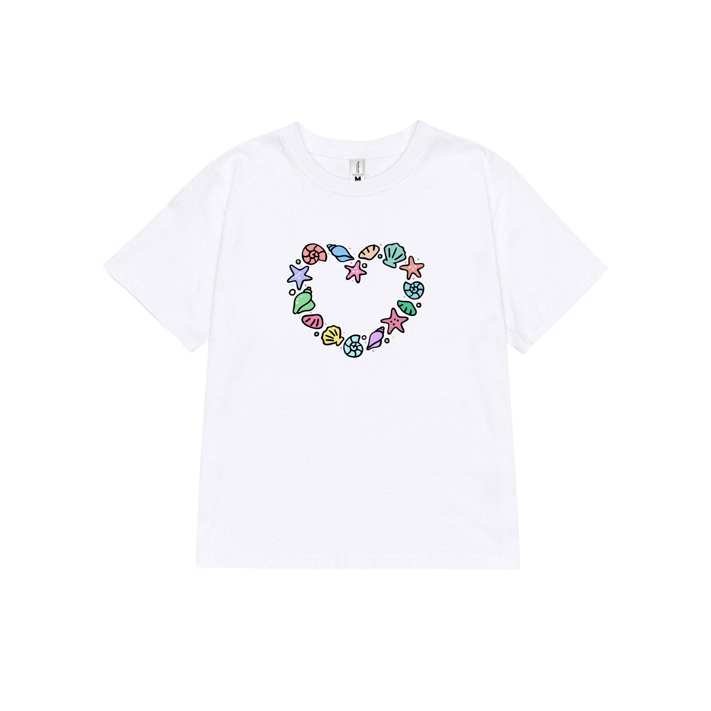 Áo thun baby tee mùa hè in trái tim xinh xắn ABD1024 Miucho tay ngắn Cổ tròn hotrend in artwork_thumbnail_0