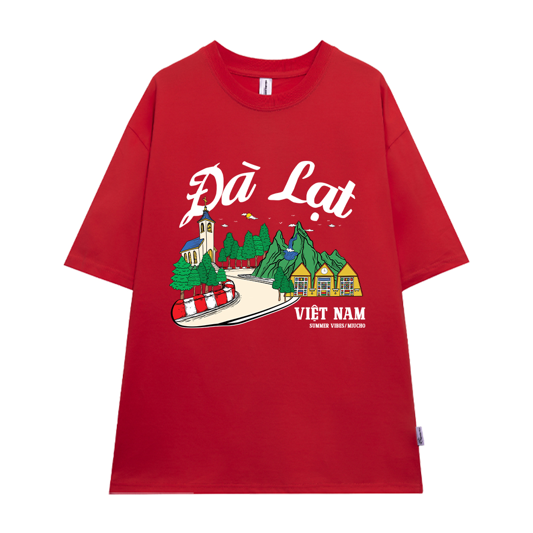 Áo thun du lịch Đà Lạt ATD1263 Miucho vải cotton thoáng mát in mix_thumbnail_14