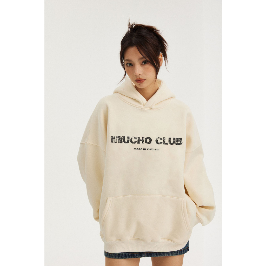 Áo hoodie nữ form rộng HDD245 Miucho chân cua dày dặn in typography_thumbnail_2