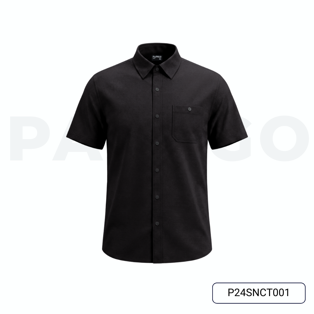 Áo sơ mi nam trung niên PAPAGO vải oxford tay ngắn lai bầu - P24SNCT001_thumbnail_2