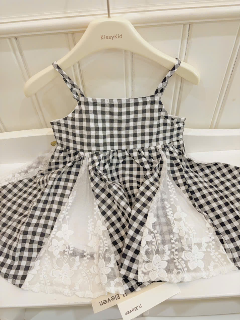 (E208) Váy 2 dây caro 3 màu đỏ, đen và xanh dương hãng 11_thumbnail_2