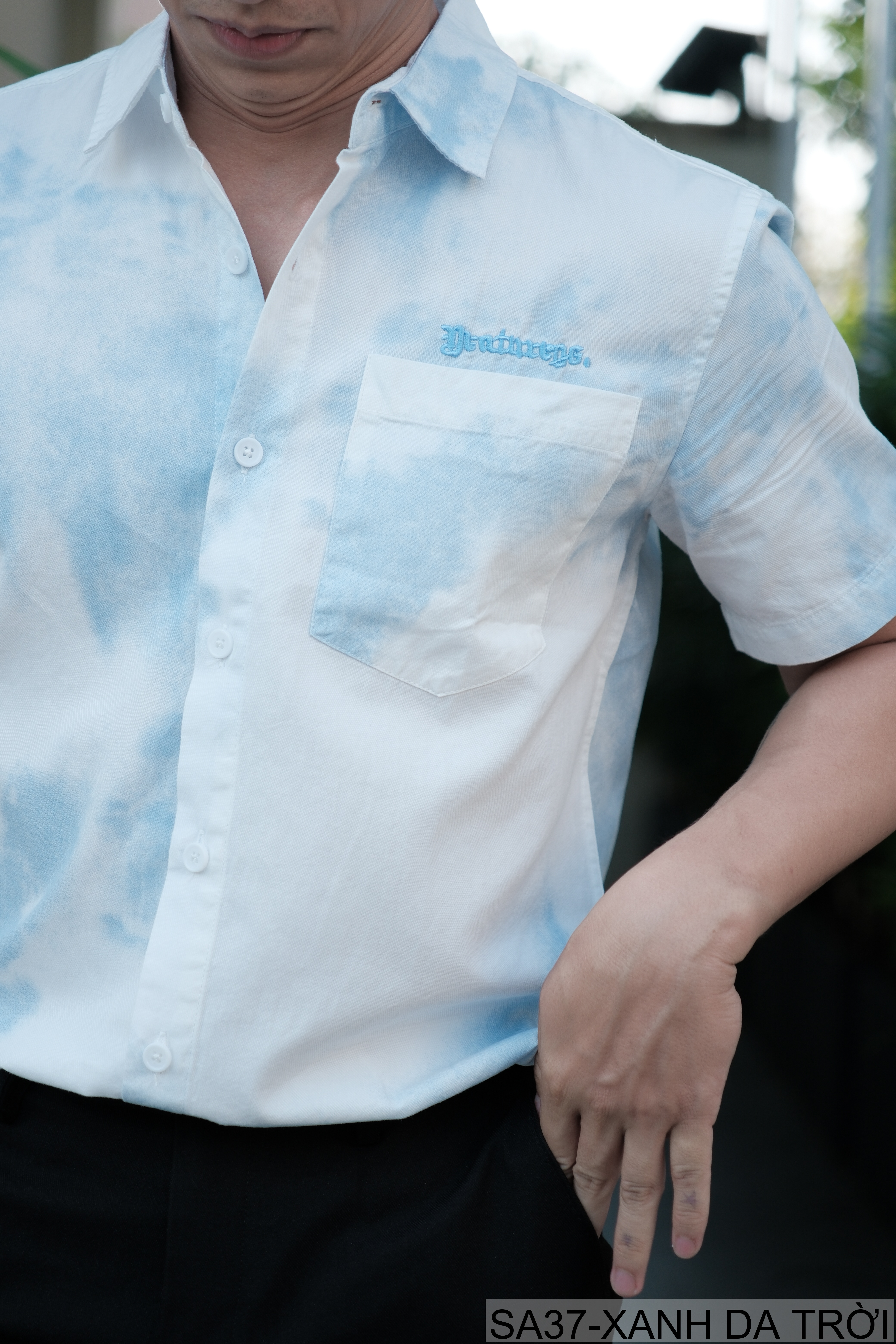 SA37 - Áo sơ mi nam tay ngắn cổ lật in hoa tie-dye phong cách Hàn Quốc mùa hè_thumbnail_15